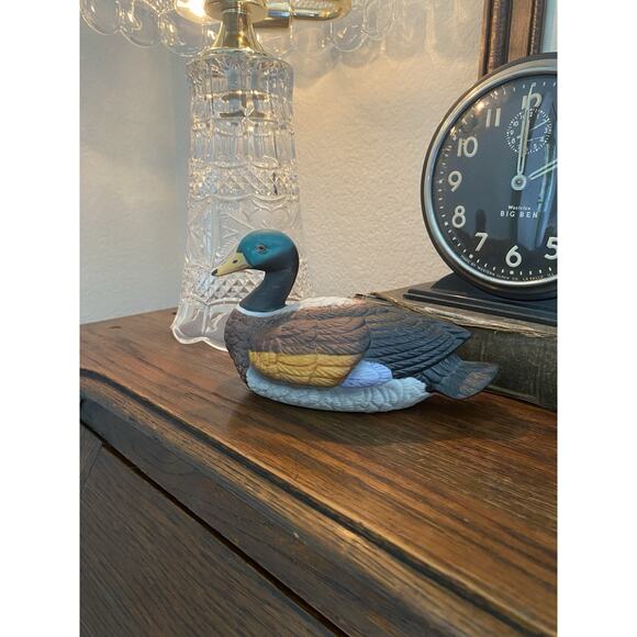 Vintage Porcelain Hand Painted Mallard Duck Figurine Vintage Duck Figure - Picture 1 of 6